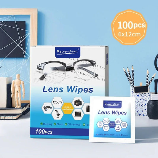 HPL™ 100 PCs Wipes for Glasses & Screens, Pre-Moistened